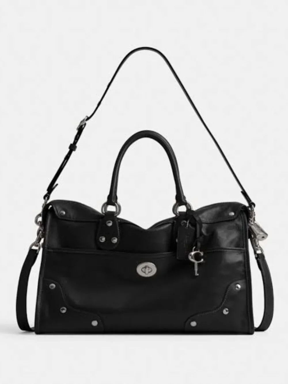 Coach Black Rhyder 38 Leather Bag